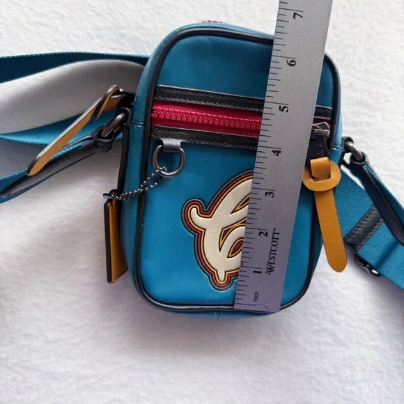 Coach crossbody bag blue red yellow - Picture 2 of 5